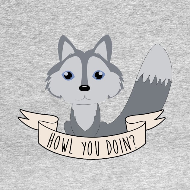 Punny Wolf by LukeWebsterDesign